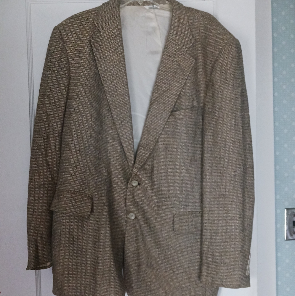 Ralph Lauren Chaps Mens Silk suit Jacket 2 button,lined chest 48